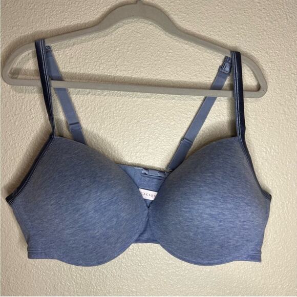 Cacique blue heathered satin t-shirt bra 44DD - Picture 7 of 7
